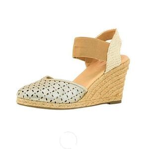 Adam Tucker Brittany Pale Gold Leather Sandals 6.5